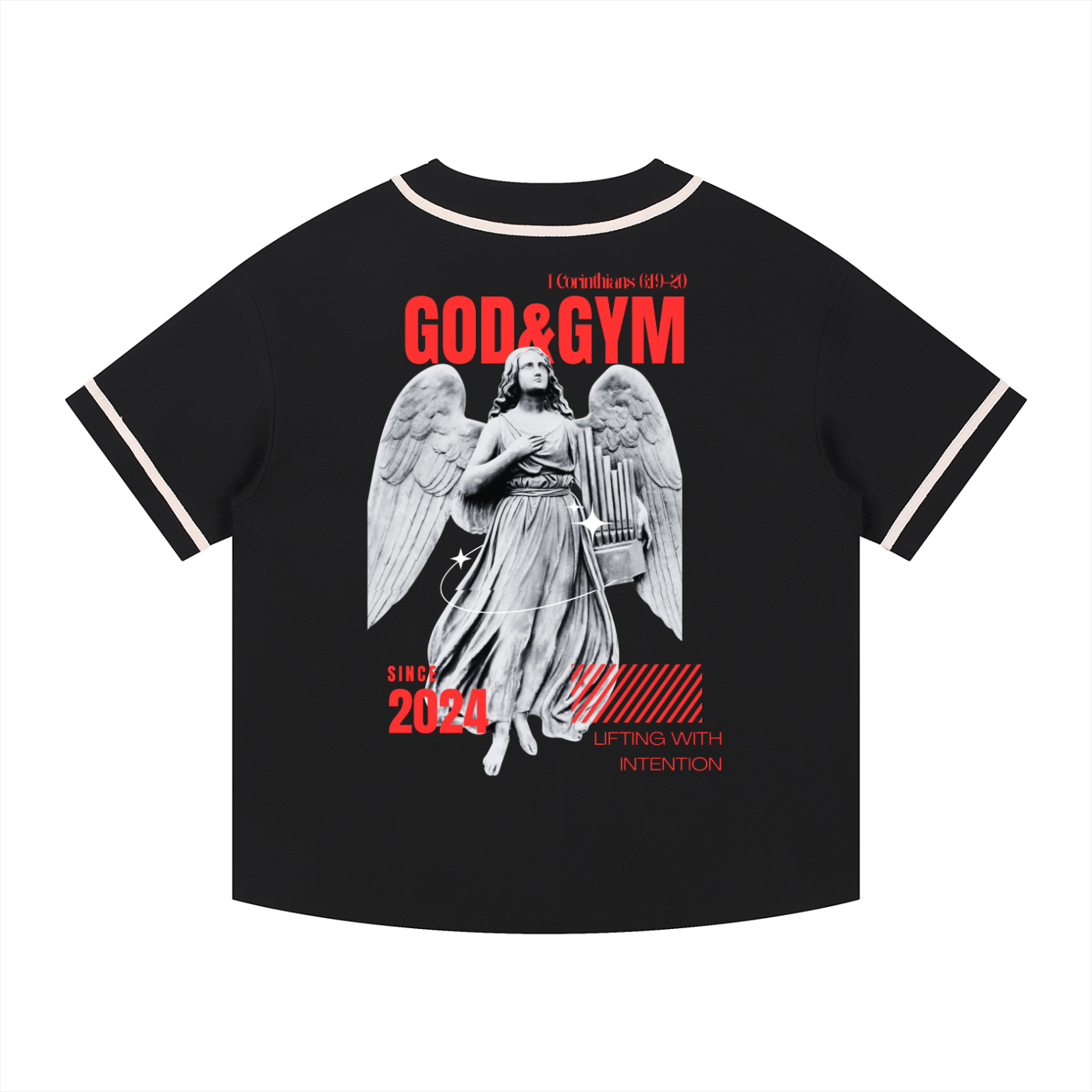 Contrast Piped Button-Up Jersey