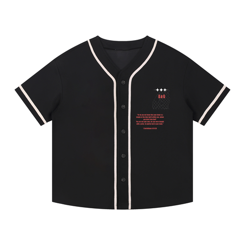 Contrast Piped Button-Up Jersey